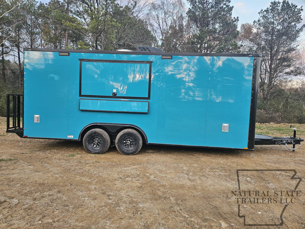 2026 Water Blue Quality Cargo 8.5X20TA BOP Concession Trailer