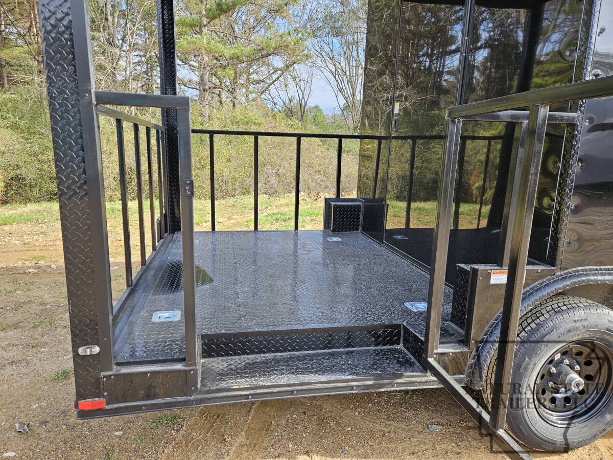 2026 Black Quality Cargo 8.5X20TA BOP Concession Trailer with Porch