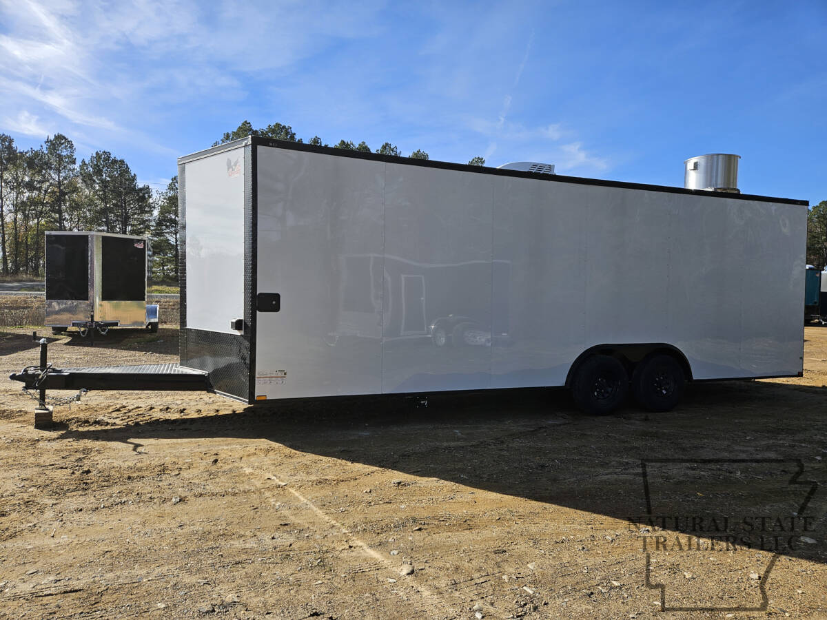 2026 White Quality Cargo 8.5X24TA BOP Concession Trailer